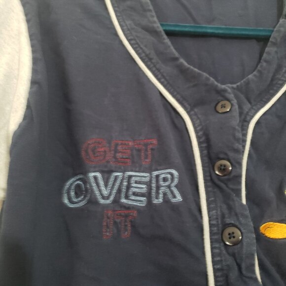 Vintage 90s Looney Tunes Tweety Bird Baseball Button-Up Shirt Short Sleeve XXL - Picture 4 of 10